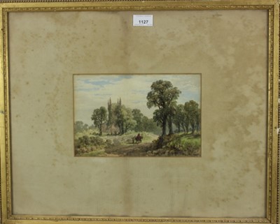 Lot 1127 - Samuel Henry Baker (1824-1909) group of six mid 19th century watercolours - rural landscapes, each signed or dated, in glazed gilt frames