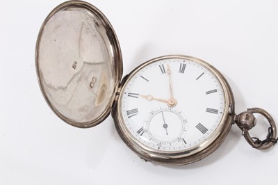 Lot 161 - Silver full hunter pocket watch together with four other vintagewristwatches(5)