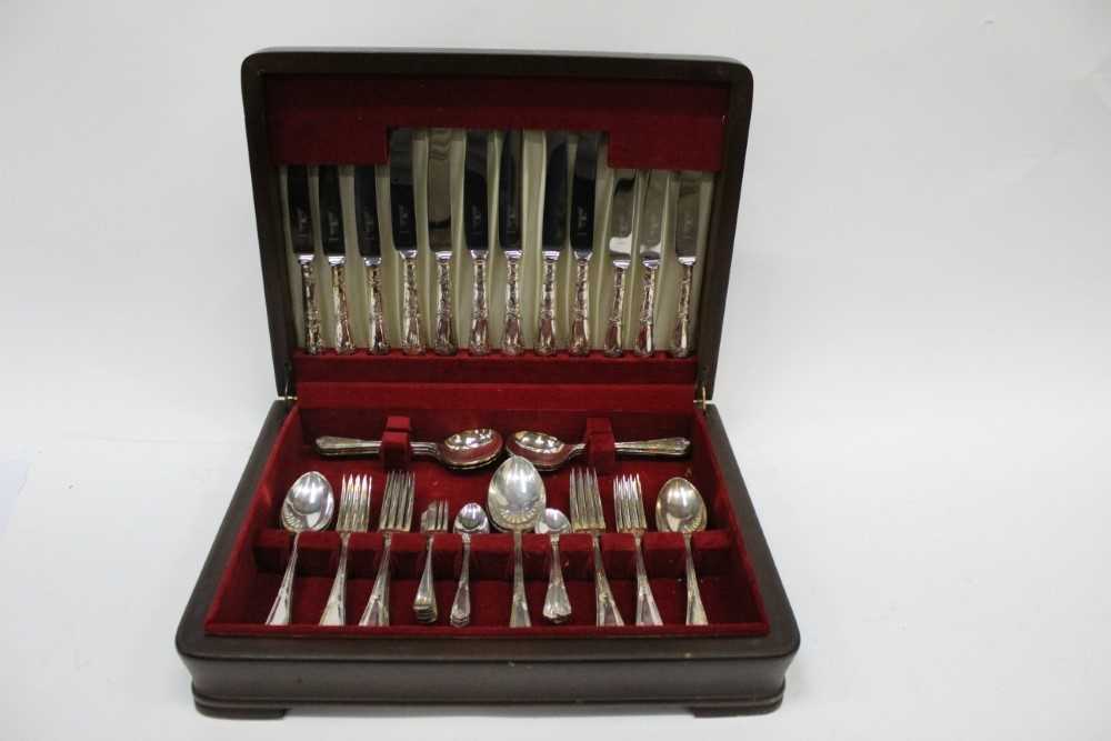 Lot 75 - Canteen of silver plated cutlery
