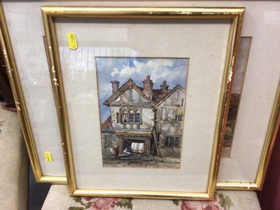 Lot 101 - Group of pictures and prints to include watercolours after Samuel Prout