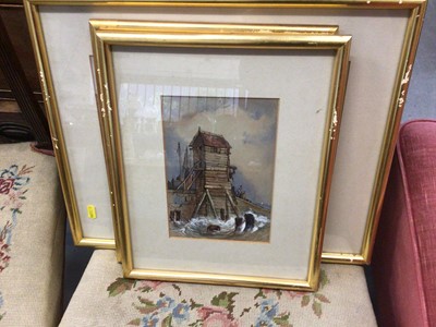 Lot 101 - Group of pictures and prints to include watercolours after Samuel Prout