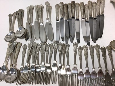 Lot 234 - Composite canteen of Kings Pattern  silver plated cutlery