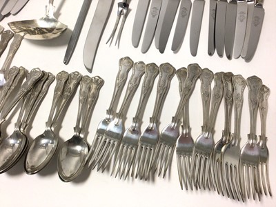 Lot 234 - Composite canteen of Kings Pattern  silver plated cutlery
