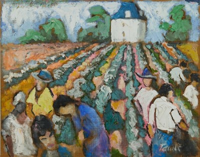 Lot 1010 - *John Hanbury Pawle (1915-2010) oil on board- Chateau Latour, signed, 41cm x 51cm