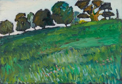 Lot 1191 - *John Hanbury Pawle (1915-2010) oil on board- The Park, Blakesware, signed and dated 95, 35.5cm x 51cm