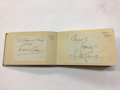Lot 1398 - Two of autographs including Syd James, Patricia Hayes, Bernard Cribbins, Bernard Breslaw