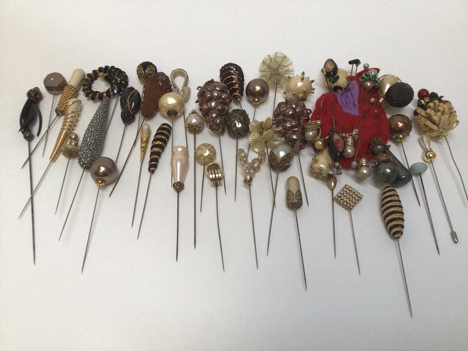 Lot 2145 Group of vintage hat pins