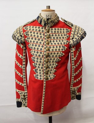 Lot 840 - George VI Scots Guards Drummers / Bandsmans Tunic with remains of original label to interior