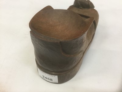 Lot 2458 - Mouseman style carved boot