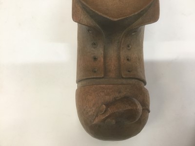 Lot 2458 - Mouseman style carved boot