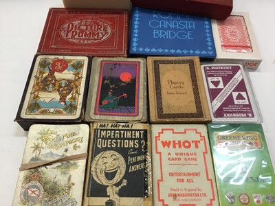 Lot 1627 - Collection of vintage playing cards