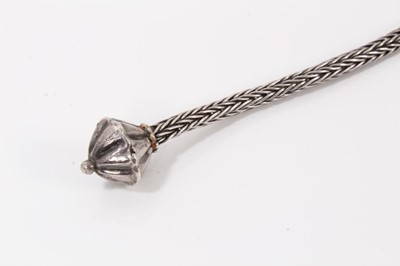Lot 165 - Eastern white metal lariat necklace