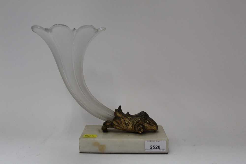 Lot 2520 - Rams head cornucopia vase