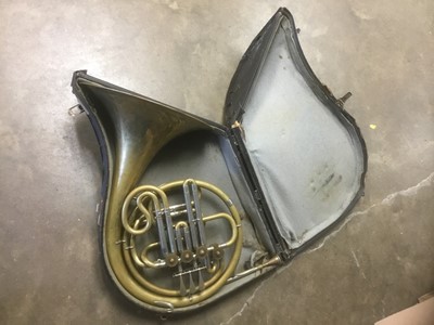 Lot 2207 - French horn in fitted case