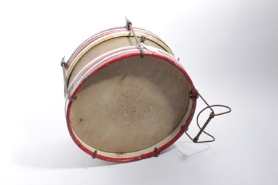 Lot 850 - British Military Drum with painted decoration 36.5cm in overall diameter