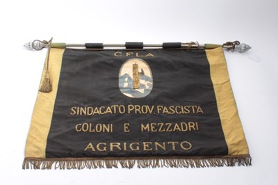 Lot 851 - Scarce 1930s Italian Fascist Banner for the Sicilian 'C.F.L.A.'