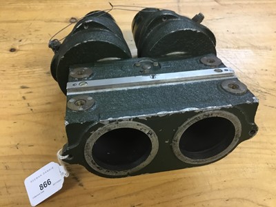 Lot 866 - British Military Binocular Gunsight by Ross London, marked x3 1/2, Patt. G. 372F. No. 121206 No. 45