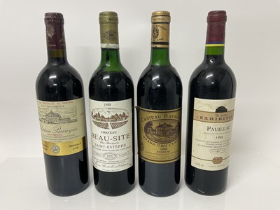 Lot 15 - Wine - four bottles, Chateau Beau-Site 1988, Chateau Batailley Grand Cru Pauillac 1998, The Wine Society Pauillac 1998 and Chateau Barreyes Haut Medoc 2004