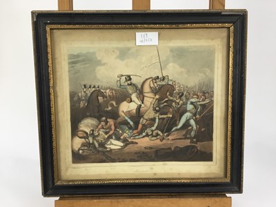 Lot 59 - Set of four 19th century Richard Westall handcoloured aquatints depicting scenes from the Peninsula Wars