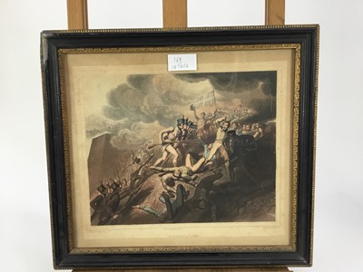 Lot 169 - Set of four 19th century Richard Westall handcoloured aquatints depicting scenes from the Peninsula Wars