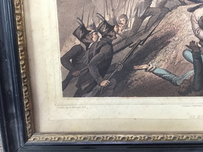 Lot 169 - Set of four 19th century Richard Westall handcoloured aquatints depicting scenes from the Peninsula Wars