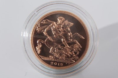 Lot 414 - G.B. - Elizabeth II Gold Sovereign 2015 UNC (1 coin)