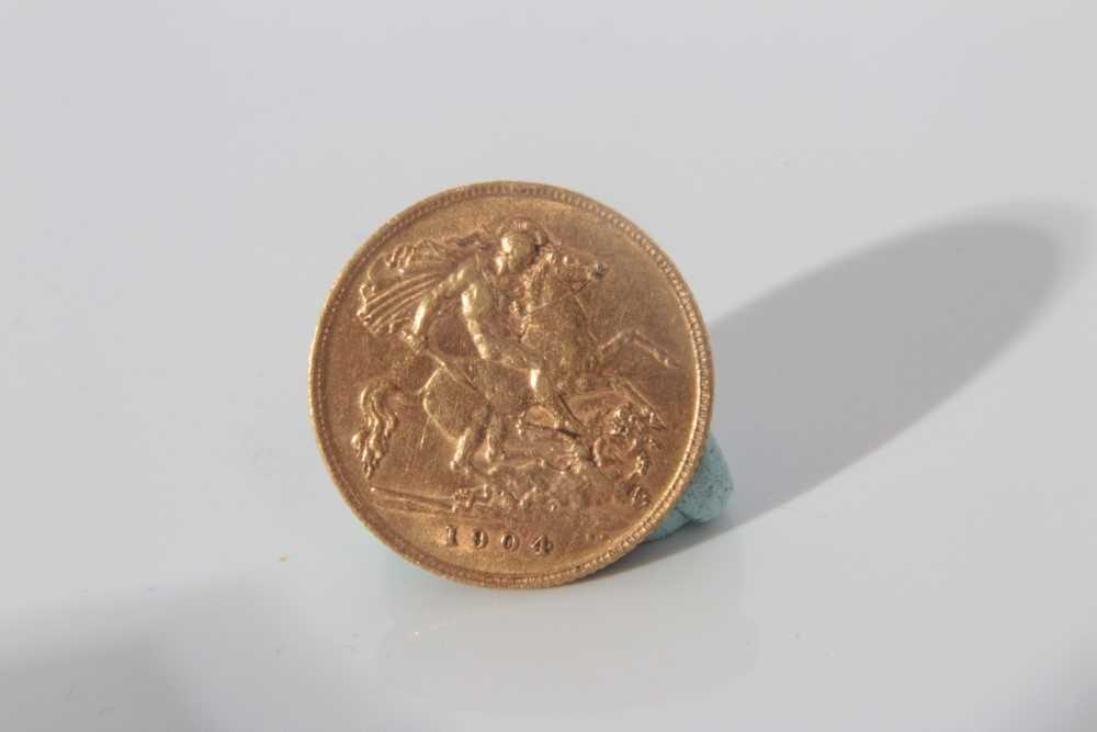 Lot 416 - G.B. - Edward VII Gold Half Sovereign 1904 GF (1 coin)