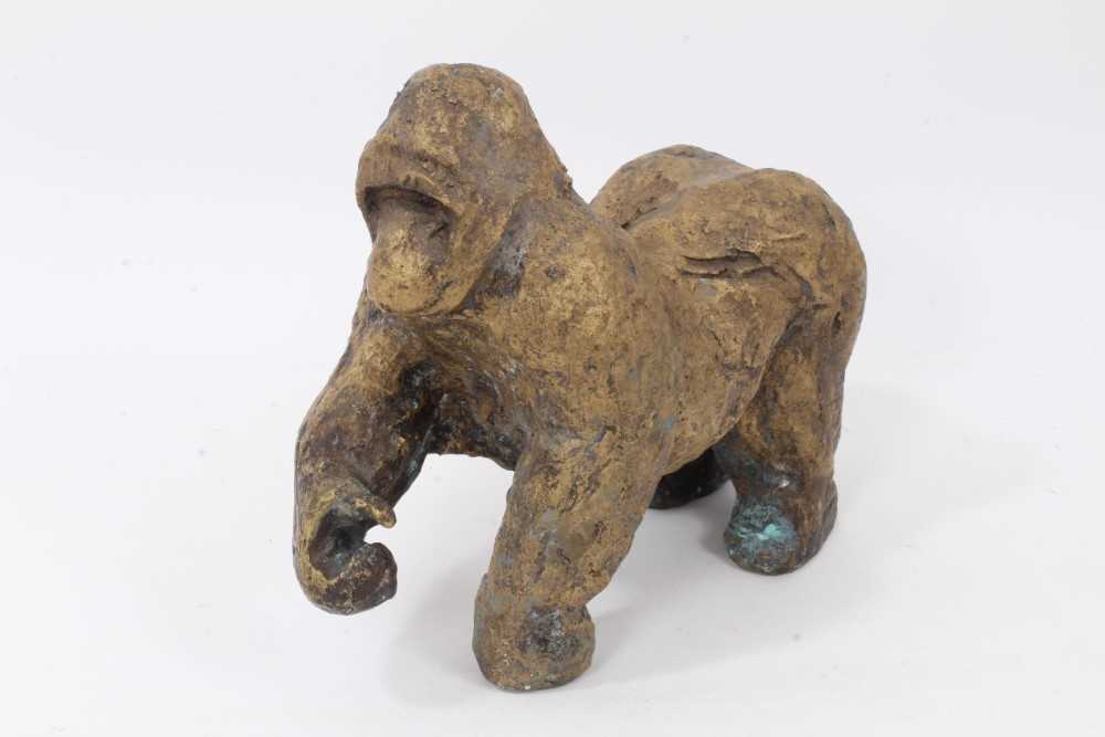 Lot 834 - Bronze figure of a gorilla