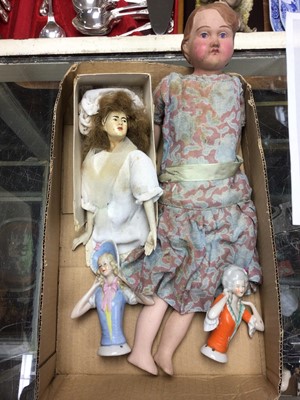 Lot 234 - Old china doll and others