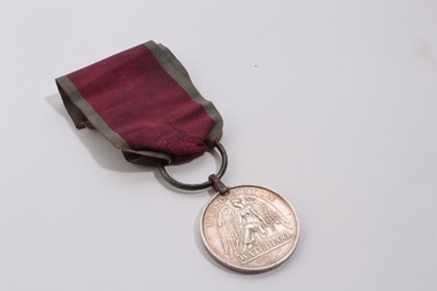 Lot 904 - Fine and fascinating Waterloo Medal 1815, Officially impressed - T. PATERSON, 91st REGT FOOT., with original steel ring suspension and original ribbon (minor edge knocks and scratches, otherwise ve...