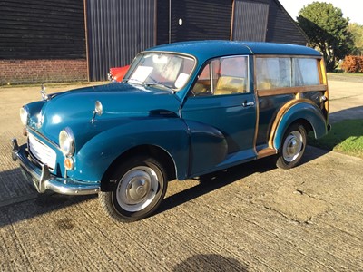 Lot 1984 - 1971 Morris Minor 1000 Traveller, Reg. No. KGK 898K, finished in blue with beige vinyl interior.