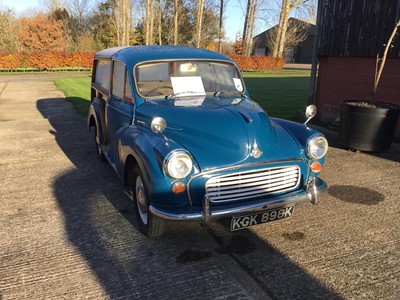 Lot 1984 - 1971 Morris Minor 1000 Traveller, Reg. No. KGK 898K, finished in blue with beige vinyl interior.