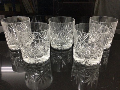 Lot 51 - Collection of 18 cut glass tumblers to include Thomas Webb, Edinburgh Crystal and others
