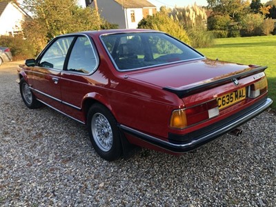 Lot 1979 - 1987 BMW 635CSi Auto, finished in red with black leather (V5 and paperwork in office)
