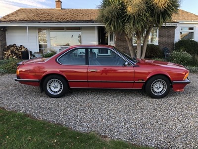Lot 1979 - 1987 BMW 635CSi Auto, finished in red with black leather (V5 and paperwork in office)
