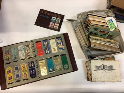 Lot 1582 - One bag of First Day Covers, matchbox covers and cigarette cards