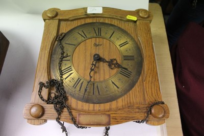Lot 2487 - Continental Vienna style wall clock together with a Royal Hussars presentation clock
