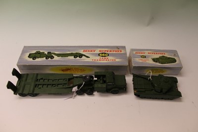 Lot 1849 - Dinky Supertoys Tank Transporter No. 660 and Centurion Tank No. 651, both boxed (2)
