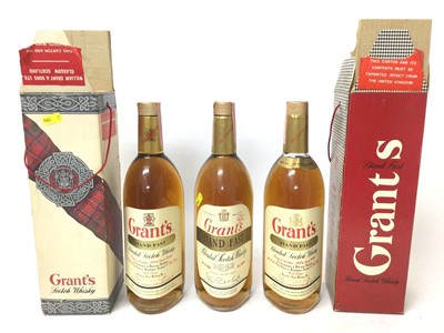 Lot 31 - Three bottles of Grant's Stand Fast Blended Scotch Whisky, 86 proof, quart size