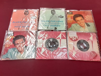 Lot 2225 - Box of EP's, mostly Elvis Presley, some multiple copies, also includes Fats Domino, The Searchers, Buddy Holly, Pat Boone and P.J. Proby - approx 120, some quite rare, conditions vary and some copi...