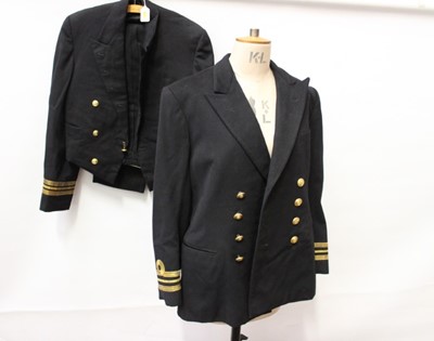 Lot 941 - 1950's Royal Navy Lieutenant Commander's mess dress with Gieves label dated 6.7.59, named to C.W. Abel, together with a No. 1 dress