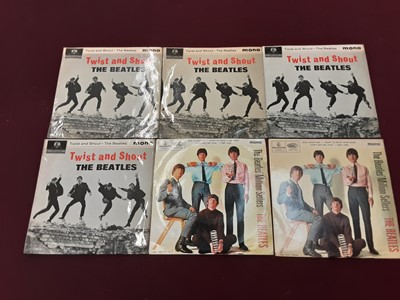 Lot 2236 - Selection of Beatles EP's including Twist and Shout (six copies), Million Sellers, Long Tall Sally, Yesterday, Beatles for Sale, Tony Sheridan with The Beatles (Polydor 21 610, some damage to sleev...