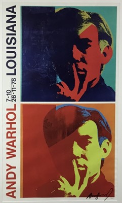 Lot 195 - Andy Warhol - signed poster. Provenance: Brandler galleries