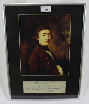 Lot 1292 - Thomas Gainsborough signature