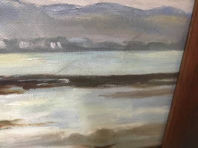 Lot 148 - Irish School early 20th Century, oil on canvas, A view on the coast of Connemara, 
inscribed verso, in oak frame. 35 x 62cm.