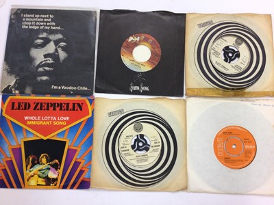 Lot 2318 - 7" vinyl records, 90 collectors Rock & Pop records from the 50s, 60s & 70s, including Jimi Hendrix, David Bowie, The Who, Led Zeppelin,Black Sabbath, The Troggs, Elvis etc