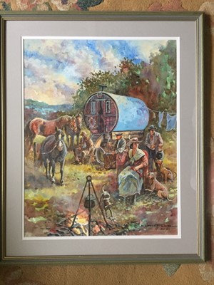 Lot 2 - Alan Langford watercolour -  Atchin Tan 2, 37cm x 47cm framed