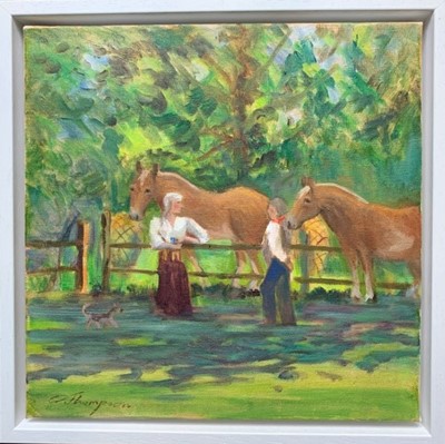 Lot 16 - Christine Thompson oil on canvas - At Rest