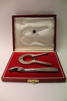Lot 2585 - Good quality 1960's Asprey & Co fruit / cocktail set in fitted case