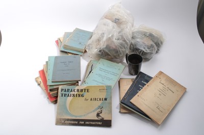 Lot 937 - Collection of Second World War and later Infantry training manuals together with two gas masks (1 box)